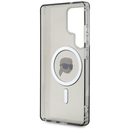 MagSafe Hülle für Samsung Galaxy S25 Ultra S938, Karl Lagerfeld, IML Karl's Head, Schwarz