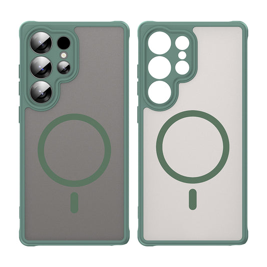 MagSafe Case for Samsung Galaxy S25 Ultra S938, Techsuit, HaloFrost II, Green