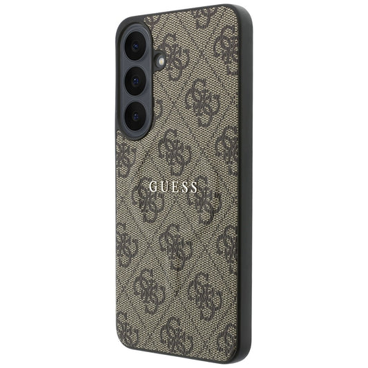 MagSafe-Hülle für Samsung Galaxy S26 FE S741, Guess, 4G Embossed Ring Classic Logo, Braun
