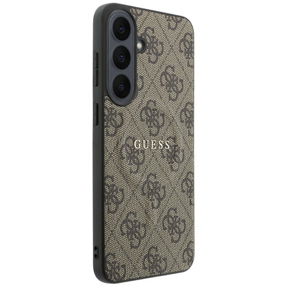 MagSafe-Hülle für Samsung Galaxy S26 FE S741, Guess, 4G Embossed Ring Classic Logo, Braun