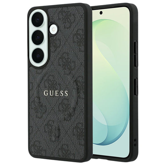 MagSafe-Hülle für Samsung Galaxy S26 FE S741, Guess, 4G Embossed Ring Classic Logo, Schwarz