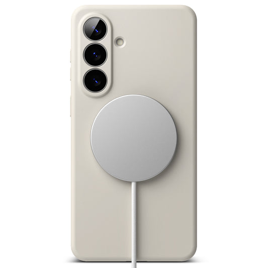 MagSafe Hülle für Samsung Galaxy S26 Plus, Ringke, Silikon, Creme