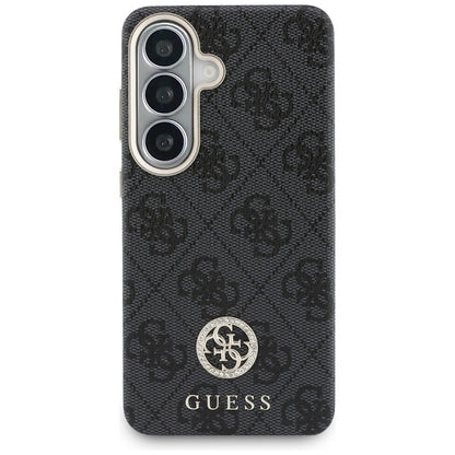 MagSafe-Hülle für Samsung Galaxy S26 Plus S947, Guess, 4G Rhinestone Rundes Logo, Schwarz