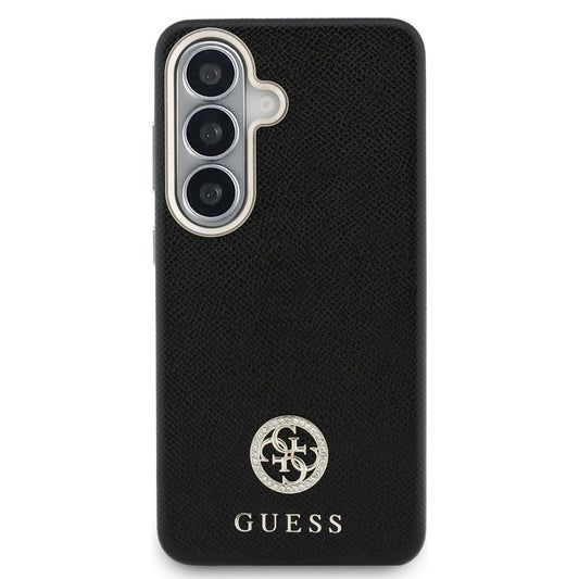 MagSafe Hülle für Samsung Galaxy S26 Plus S947, Guess, Rhinestone Round Logo, Schwarz