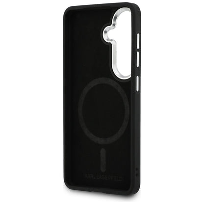 MagSafe Case for Samsung Galaxy S26 Plus S947, Karl Lagerfeld, Initial Logo Debossed, Black