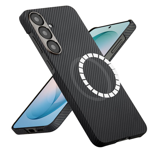 MagSafe Hülle für Samsung Galaxy S26 Plus, Techsuit, Aramid Fiber, Schwarz