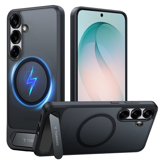 MagSafe Hülle für Samsung Galaxy S26 Plus, Torras, Pstand, Schwarz