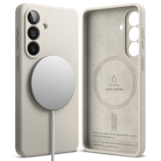 MagSafe Hülle für Samsung Galaxy S26, Ringke, Silikon, Creme