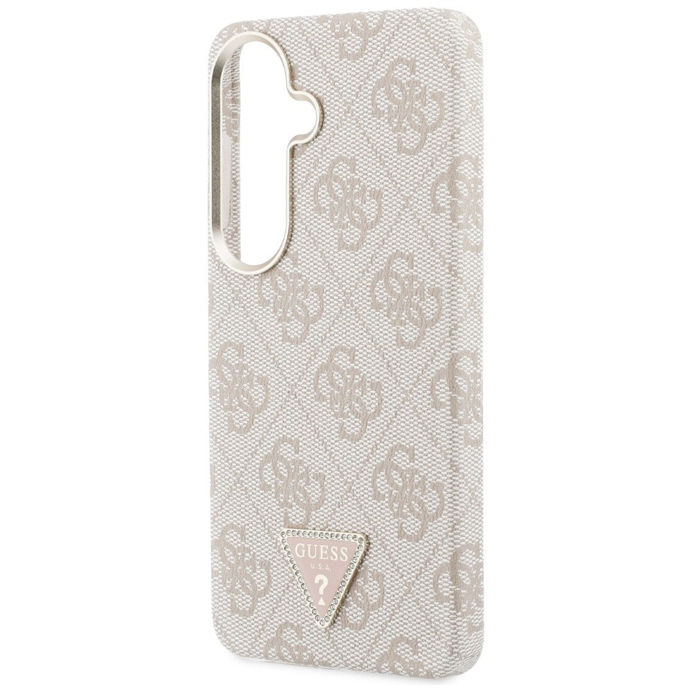 MagSafe Hülle für Samsung Galaxy S26 S942, Guess, 4G Triangle Logo, Rosa
