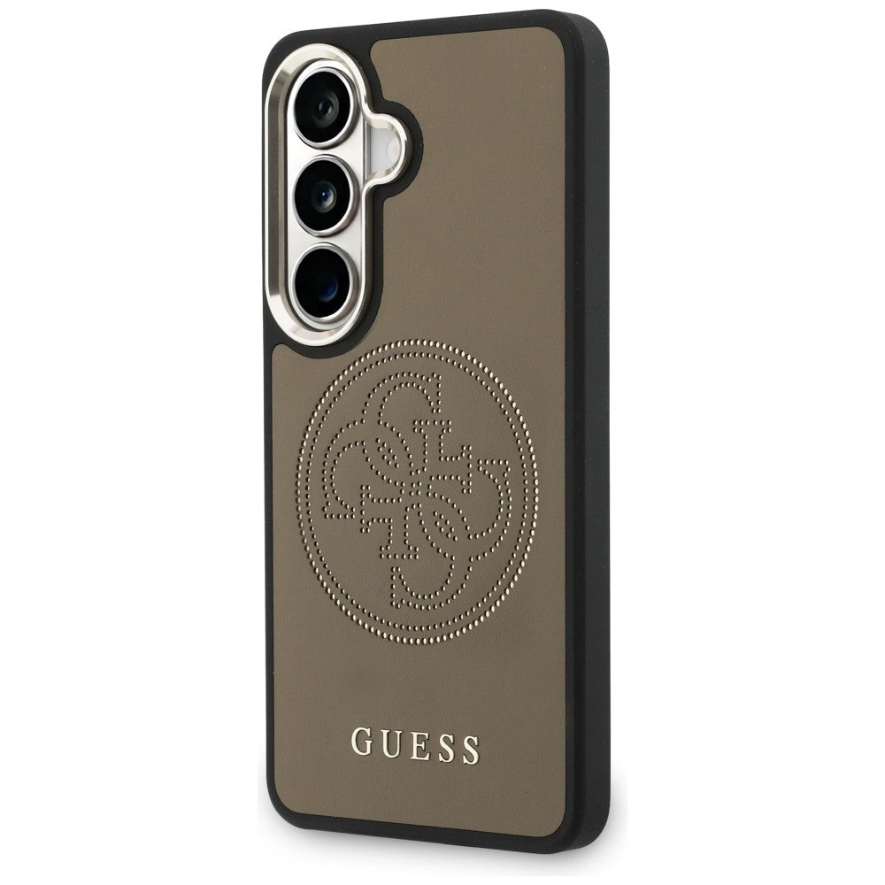 MagSafe Case for Samsung Galaxy S26 S942, Guess, Perforated Logo, Brown