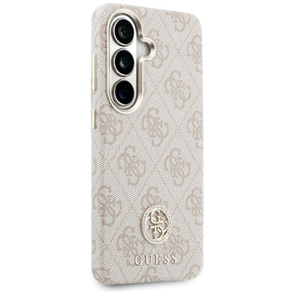 MagSafe Hülle für Samsung Galaxy S26 S942, Guess, Rhinestone Round Logo, Rosa