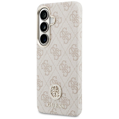 MagSafe Hülle für Samsung Galaxy S26 S942, Guess, Rhinestone Round Logo, Rosa