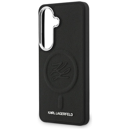 MagSafe Hülle für Samsung Galaxy S26 S942, Karl Lagerfeld, Initial Logo Debossed, Schwarz