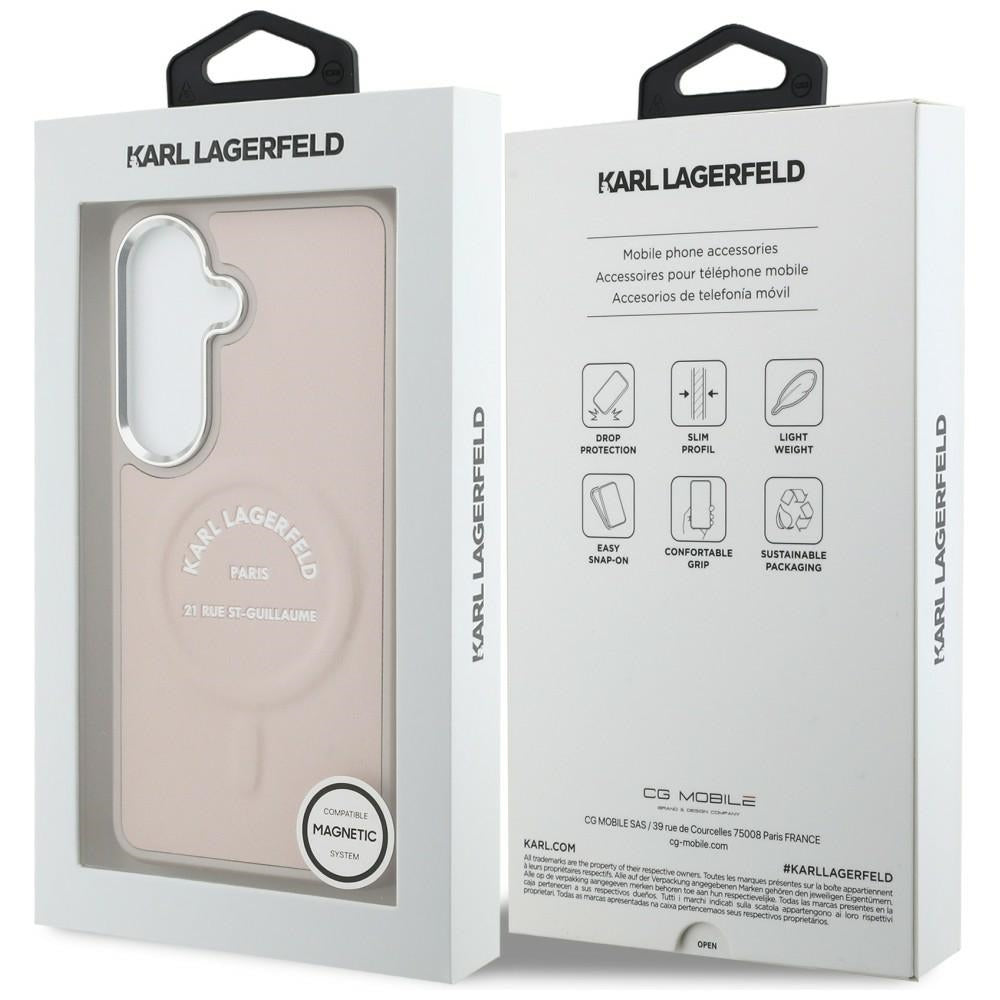 MagSafe-Hülle für Samsung Galaxy S26 S942, Karl Lagerfeld, Karl RSG Logo, Rosa