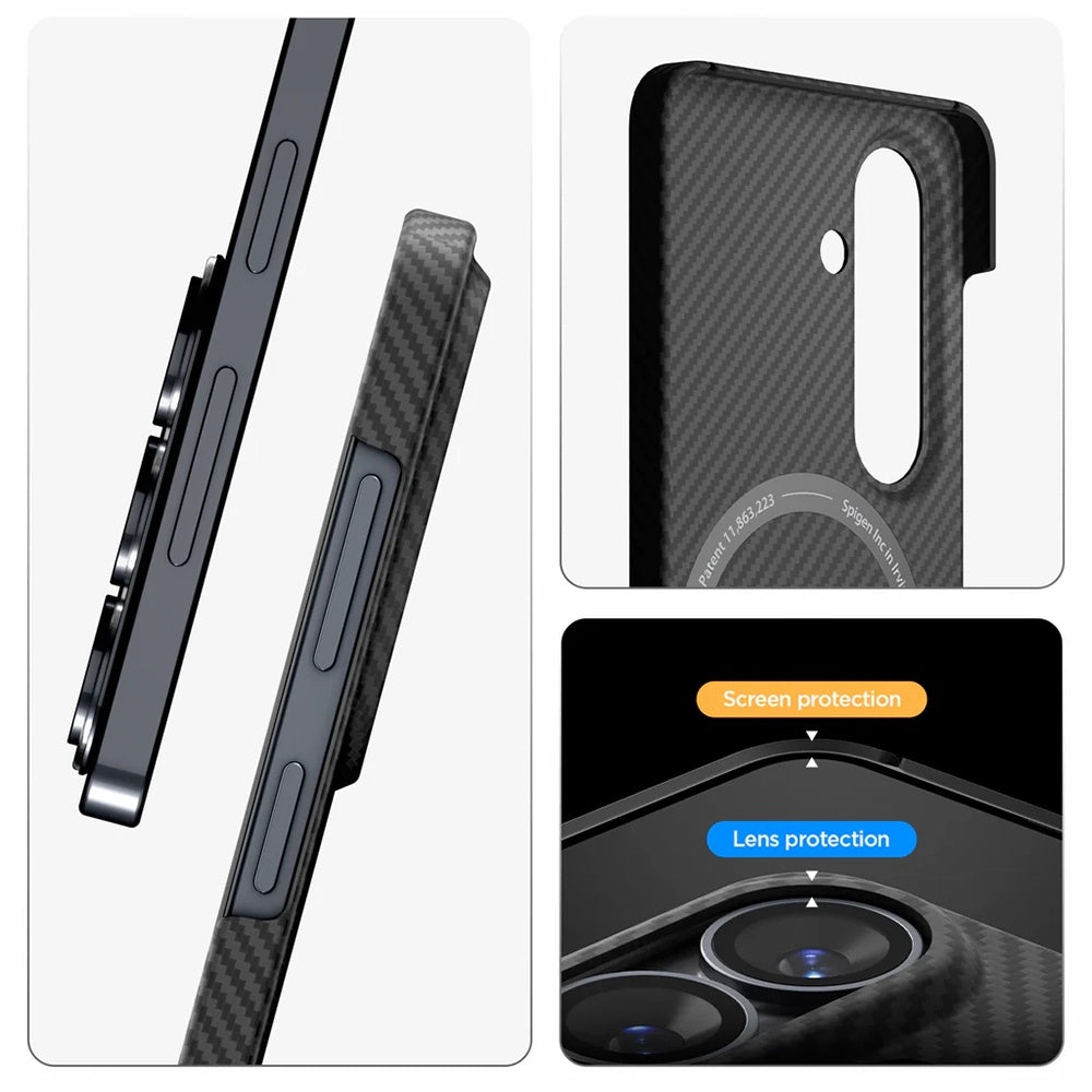 MagSafe-Hülle für Samsung Galaxy S26 S942, Spigen, Air Skin, Schwarz ACS11059