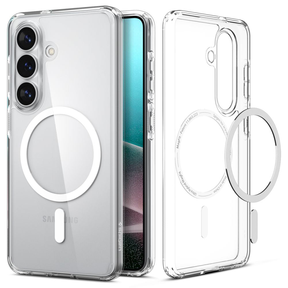 MagSafe Hülle für Samsung Galaxy S26 S942, Spigen, Ultra Hybrid, Transparent Weiß ACS10734