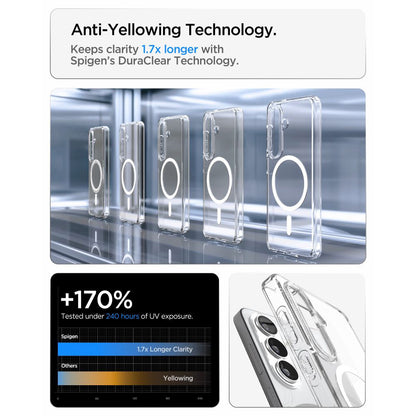 MagSafe Hülle für Samsung Galaxy S26 S942, Spigen, Ultra Hybrid, Transparent Weiß ACS10734