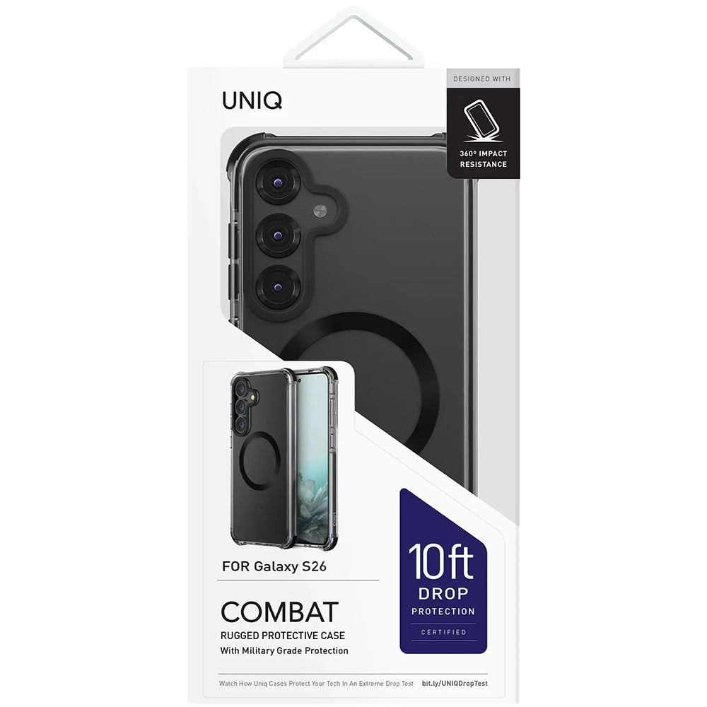 MagSafe Hülle für Samsung Galaxy S26 S942, UNIQ, Combat MagClick, Schwarz