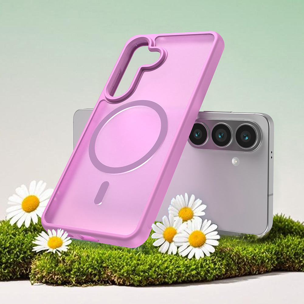 MagSafe Case for Samsung Galaxy S26, Techsuit, HaloFrost II, Pink