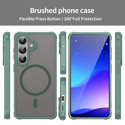 MagSafe Case for Samsung Galaxy S26, Techsuit, HaloFrost II, Green