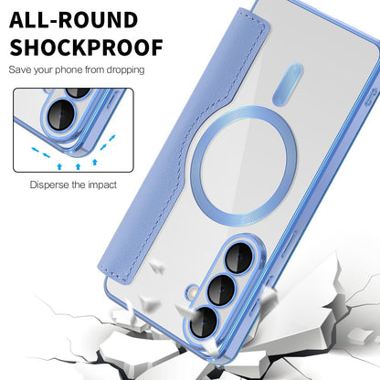 MagSafe Hülle für Samsung Galaxy S26, Techsuit, SmartMag Book, Blau