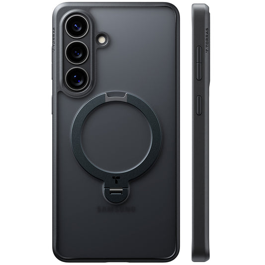 MagSafe Hülle für Samsung Galaxy S26, Torras, Ostand Spin, Schwarz