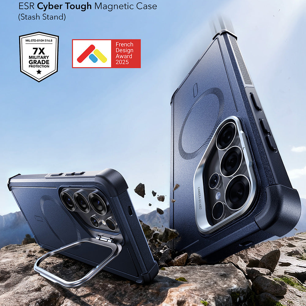 MagSafe Case for Samsung Galaxy S26 Ultra, ESR, Cyber Armor Kickstand, Black