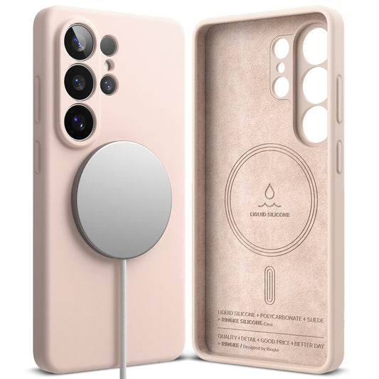 MagSafe Hülle für Samsung Galaxy S26 Ultra, Ringke, Silikon, Rosa