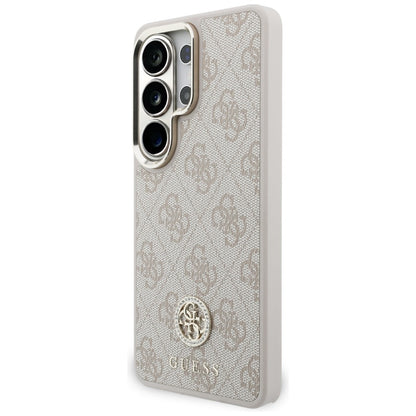 MagSafe Hülle für Samsung Galaxy S26 Ultra S948, GUESS, 4G Big Rhinestone Triangle Strap, Rosa