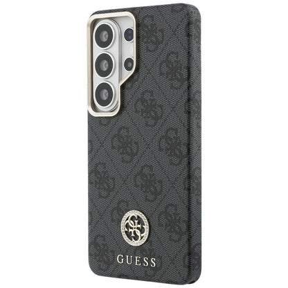 MagSafe Hülle für Samsung Galaxy S26 Ultra S948, Guess, Strass Round Logo, Schwarz