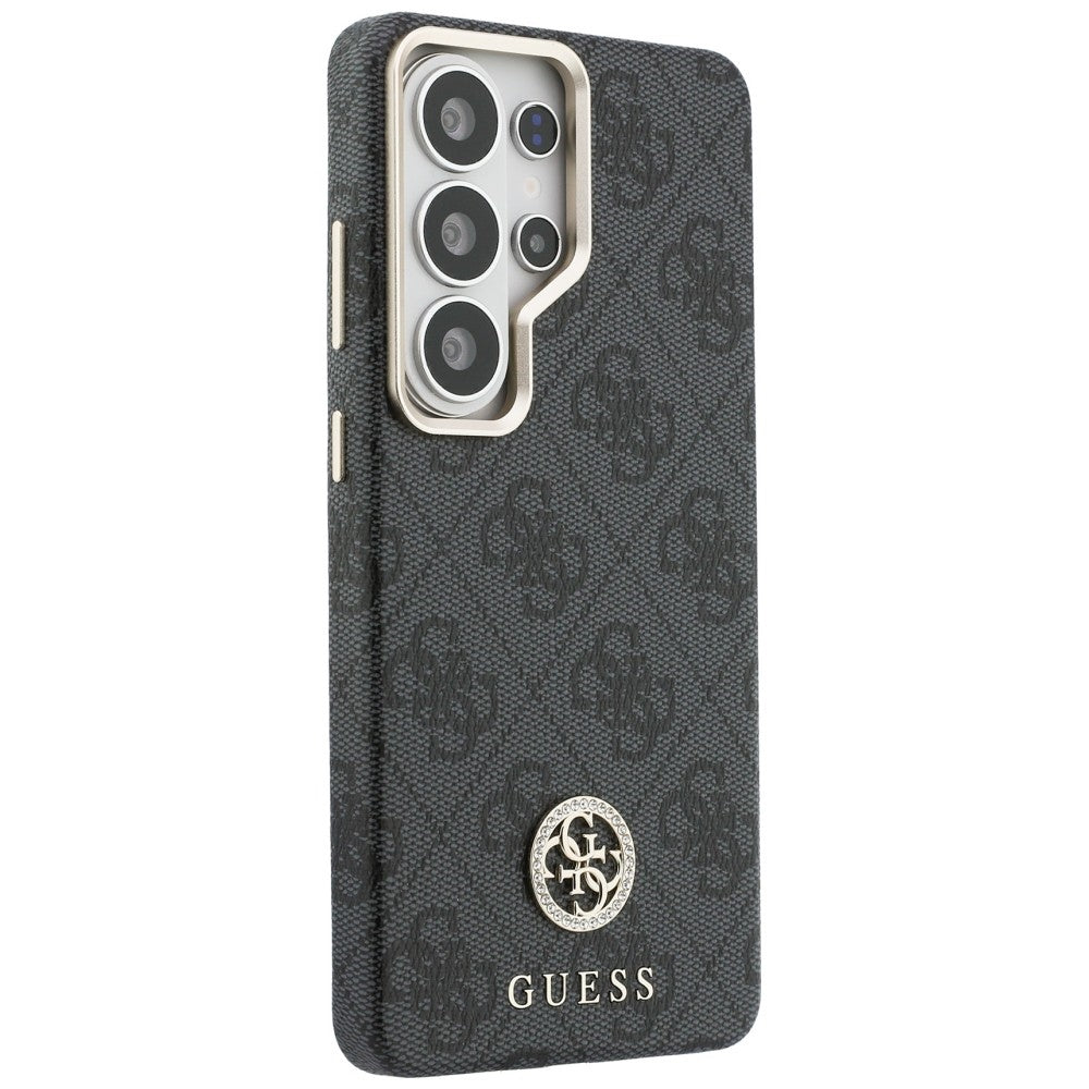 MagSafe Hülle für Samsung Galaxy S26 Ultra S948, Guess, Strass Round Logo, Schwarz