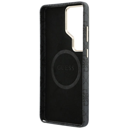 MagSafe Hülle für Samsung Galaxy S26 Ultra S948, Guess, Strass Round Logo, Schwarz