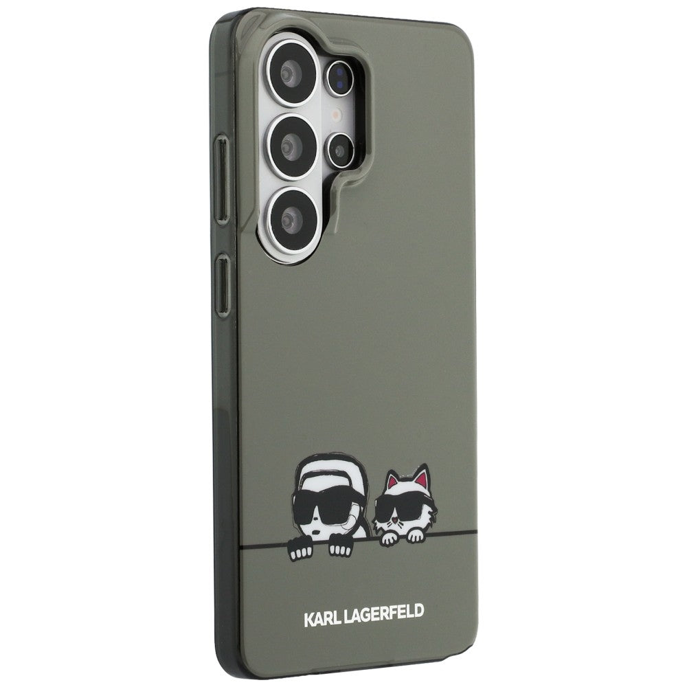 MagSafe Hülle für Samsung Galaxy S26 Ultra S948, Karl Lagerfeld, IML Karl & Choupette Peekaboo Logo, Schwarz