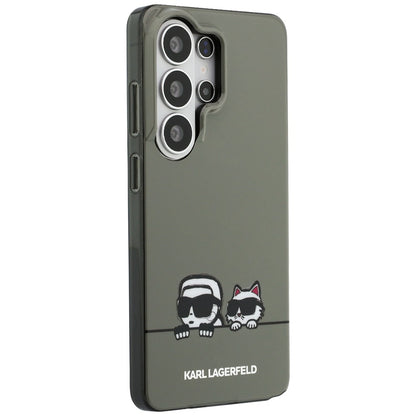MagSafe Hülle für Samsung Galaxy S26 Ultra S948, Karl Lagerfeld, IML Karl & Choupette Peekaboo Logo, Schwarz