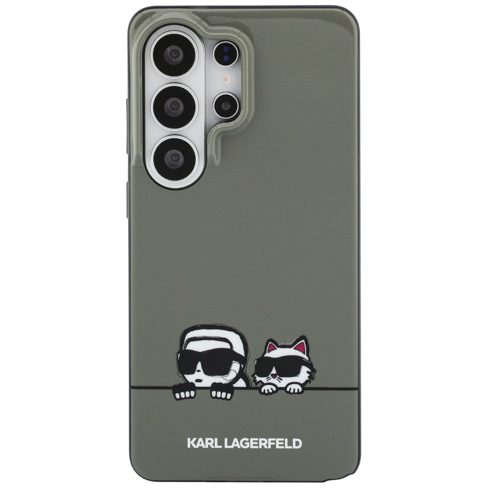 MagSafe Hülle für Samsung Galaxy S26 Ultra S948, Karl Lagerfeld, IML Karl & Choupette Peekaboo Logo, Schwarz