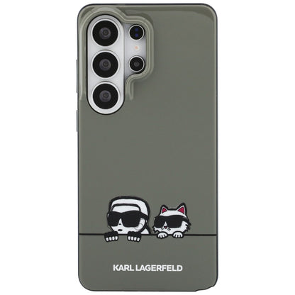 MagSafe Hülle für Samsung Galaxy S26 Ultra S948, Karl Lagerfeld, IML Karl & Choupette Peekaboo Logo, Schwarz