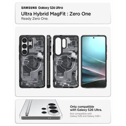 MagSafe Hülle für Samsung Galaxy S26 Ultra S948, Spigen, Ultra Hybrid Zero One, Schwarz ACS10682
