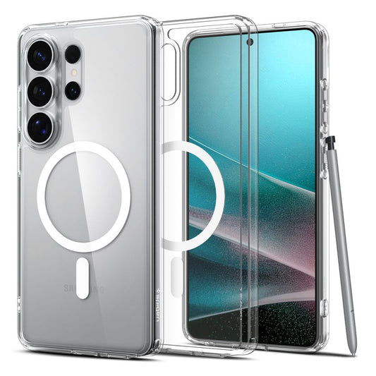 MagSafe Hülle für Samsung Galaxy S26 Ultra S948, Spigen, Ultra Hybrid, Transparent Weiß ACS10679