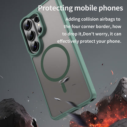 MagSafe Hülle für Samsung Galaxy S26 Ultra, Techsuit, HaloFrost II, Grün