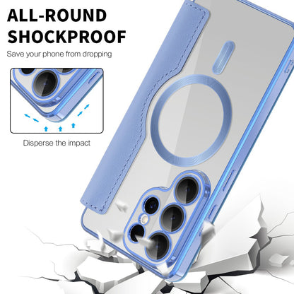 MagSafe Hülle für Samsung Galaxy S26 Ultra, Techsuit, SmartMag Book, Blau