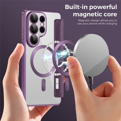 MagSafe Hülle für Samsung Galaxy S26 Ultra, Techsuit, SmartMag Book, Lila