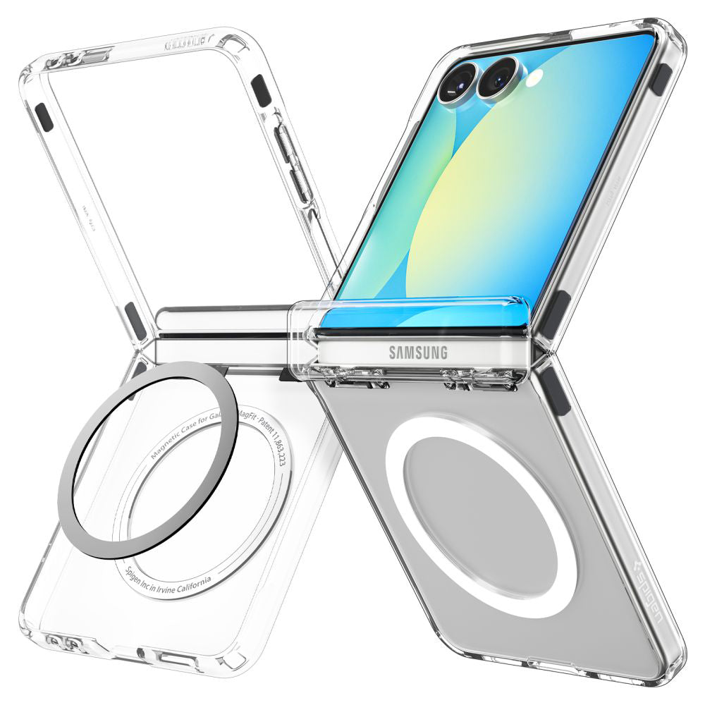MagSafe Hülle für Samsung Galaxy Z Flip7 F766, Spigen, Ultra Hybrid Pro, Transparent ACS09559