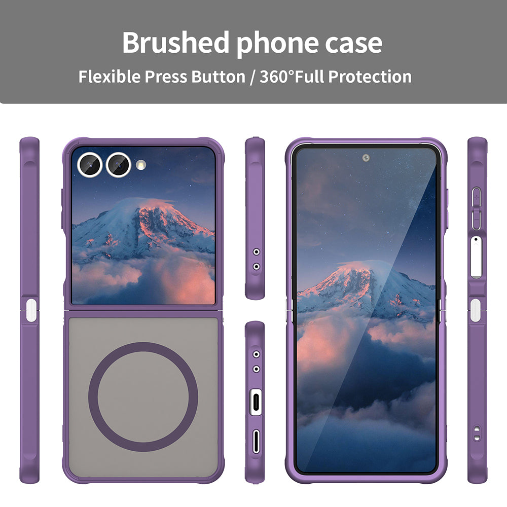 MagSafe Case for Samsung Galaxy Z Flip7 F766, Techsuit, HaloFrost II, Purple