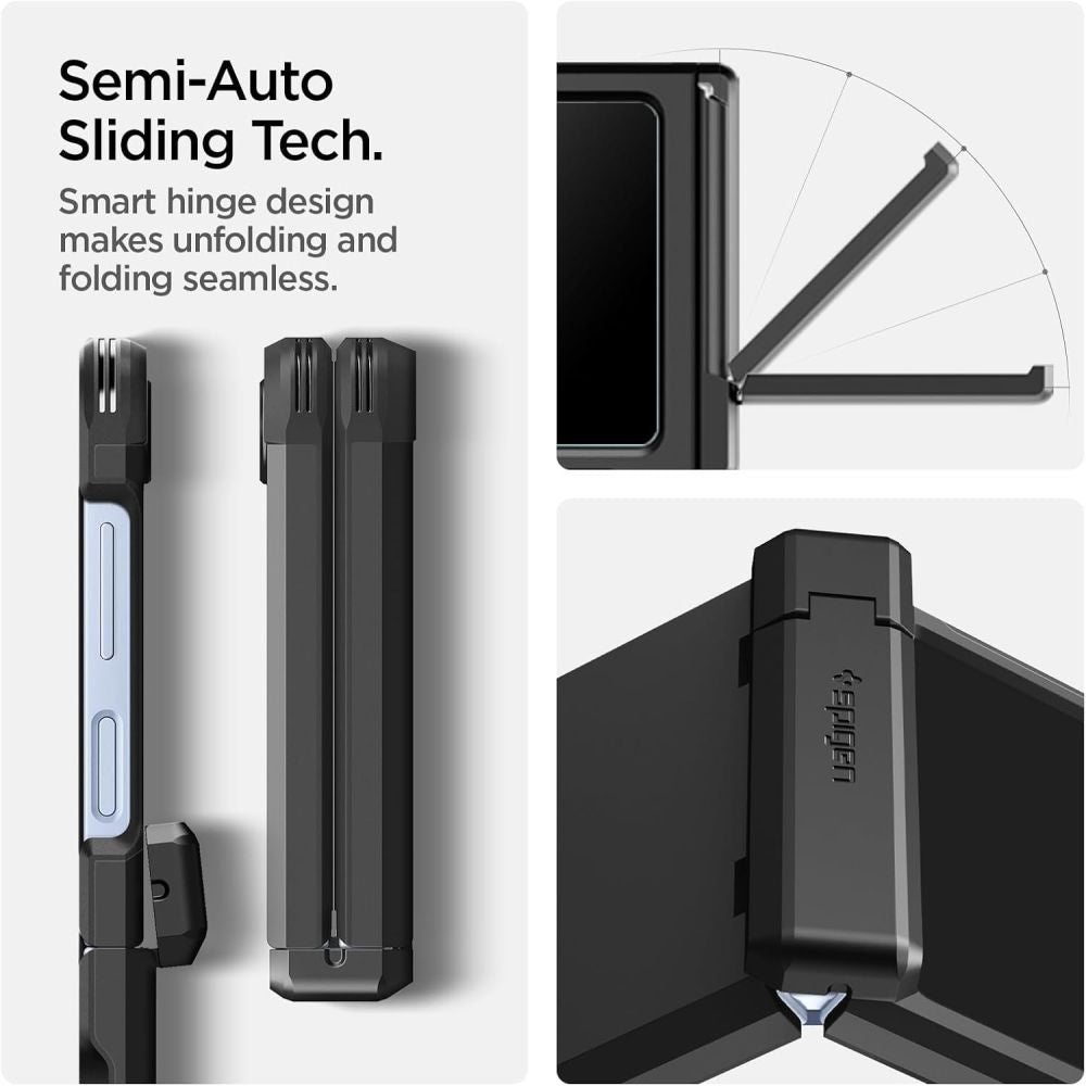 MagSafe Hülle für Samsung Galaxy Z Flip7 FE F761 / Z Flip6 F741, Spigen, Tough Armor Pro, Schwarz ACS09807