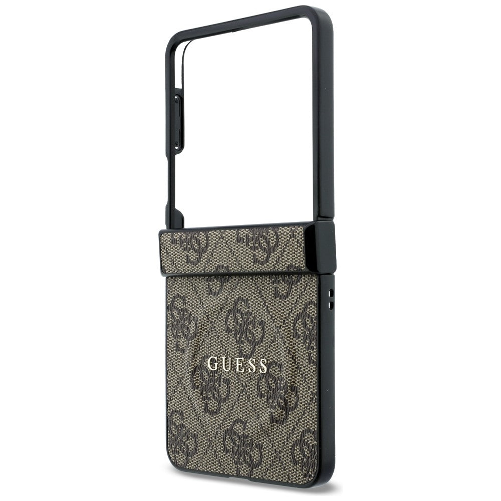 MagSafe Case for Samsung Galaxy Z Flip8 F776, Guess, 4G Leather Classic, Brown
