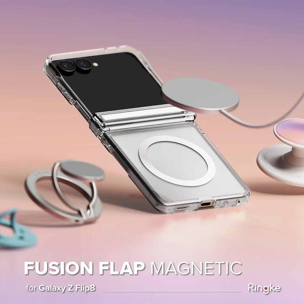 MagSafe-Hülle für Samsung Galaxy Z Flip8 F776, Ringke, Fusion Flap, Transparent