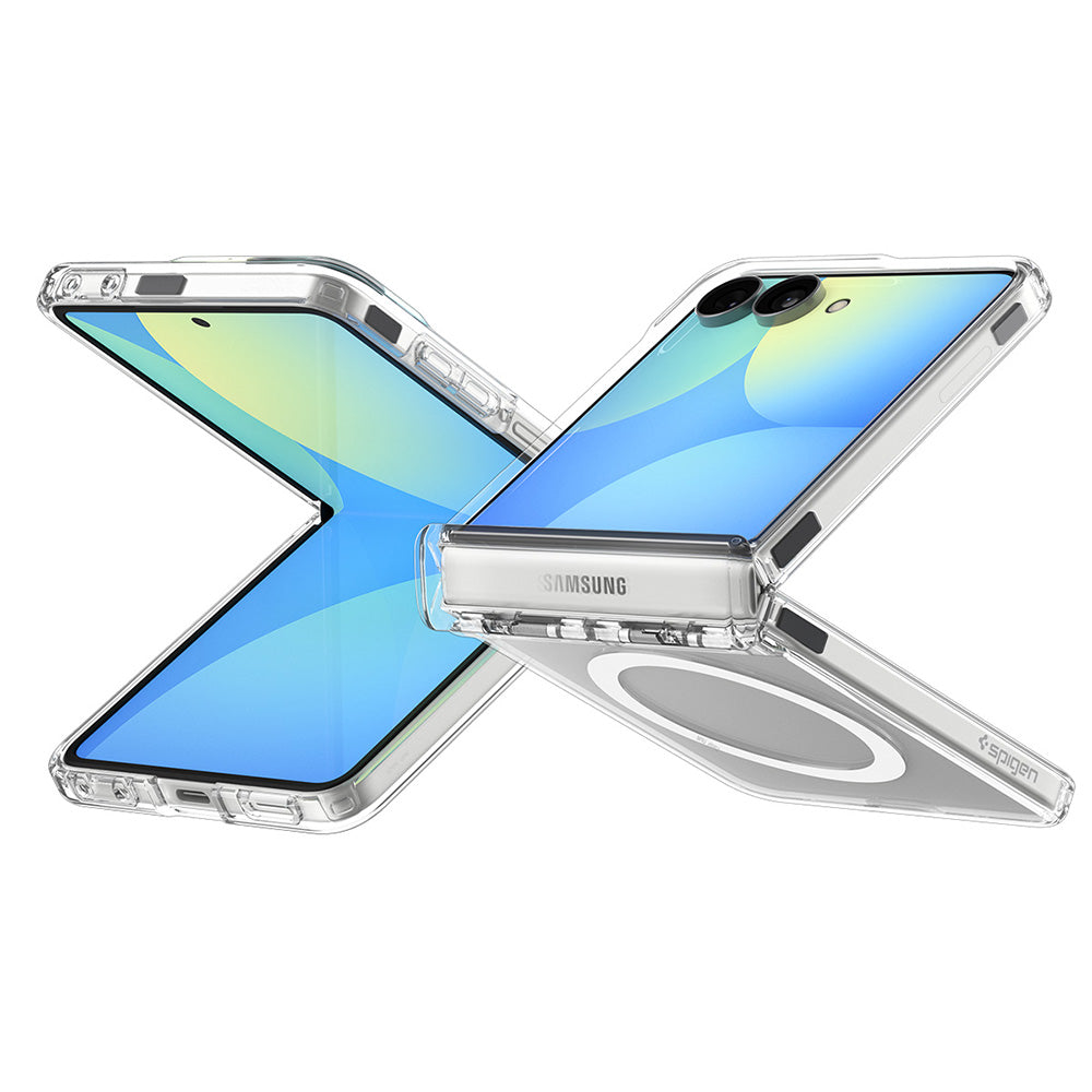 MagSafe-Hülle für Samsung Galaxy Z Flip8 F776, Spigen, Ultra Hybrid Pro, Transparent Weiß ACS11524