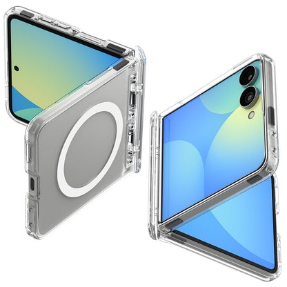 MagSafe-Hülle für Samsung Galaxy Z Flip8 F776, Spigen, Ultra Hybrid Pro, Transparent Weiß ACS11524