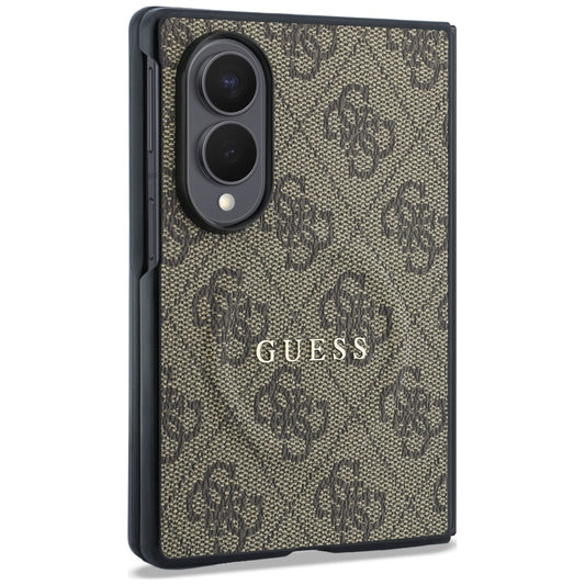 MagSafe-Hülle für Samsung Galaxy Z Fold8 F971, Guess, 4G Leather Classic, Braun