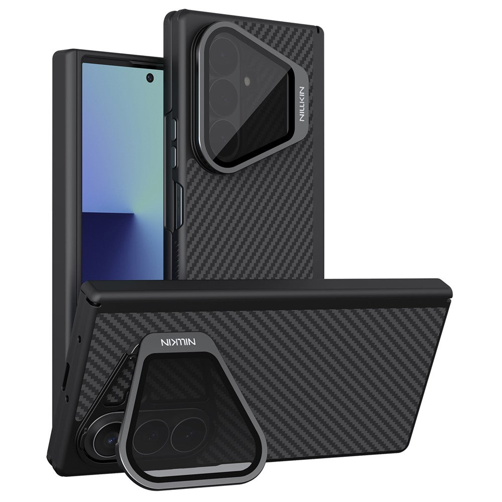 MagSafe-Hülle für Samsung Galaxy Z Fold8 Ultra F976, Nillkin, CarboProp mit transparentem schwarzem Objektivschutz, Schwarz